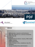 2014 ABRAIDI Third Party Distributors Managing Compliance Risk GMTCC Barcelona 2014 Rev II