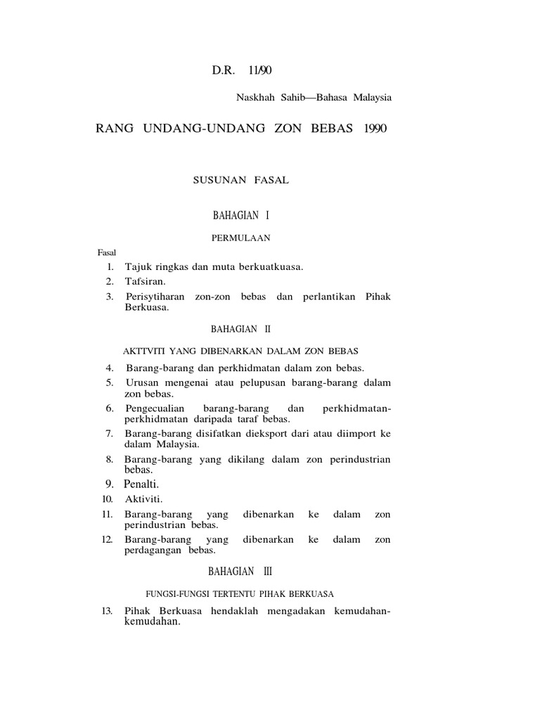 Akta Zon Bebas Pdf