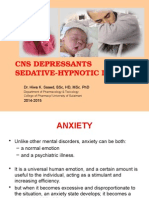 Cns Depressants Sedative-Hypnotic Drugs: Dr. Hiwa K. Saaed, BSC, HD, Msc. PHD