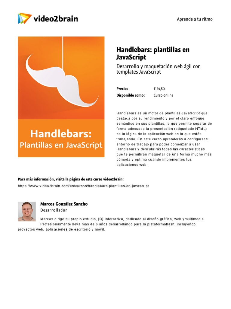 Curso de Handlebars en JavaScript | PDF | Informática