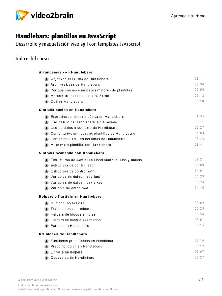 Handlebars Plantillas en Javascript Toc | PDF | Tecnología