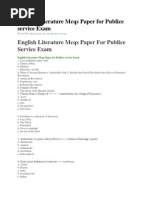 Download English Literature Mcqs Paper for Publice Service Exam1 by Naina Khan SN268013005 doc pdf