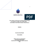 Analysis of External Communication Strategy on Customer Loyalty (Case Study on Citra Kasih Secondary School)