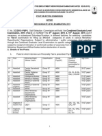 SSC CGLE 2015 Recruitment Notioce