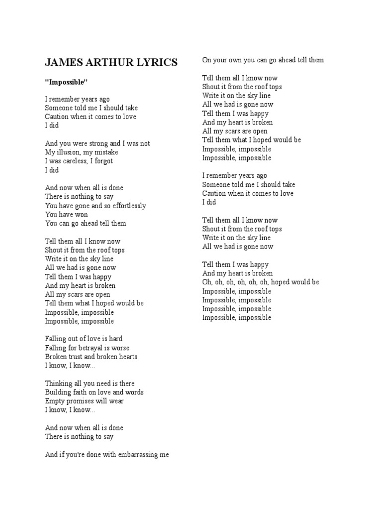 James Arthur Lyrics Leisure