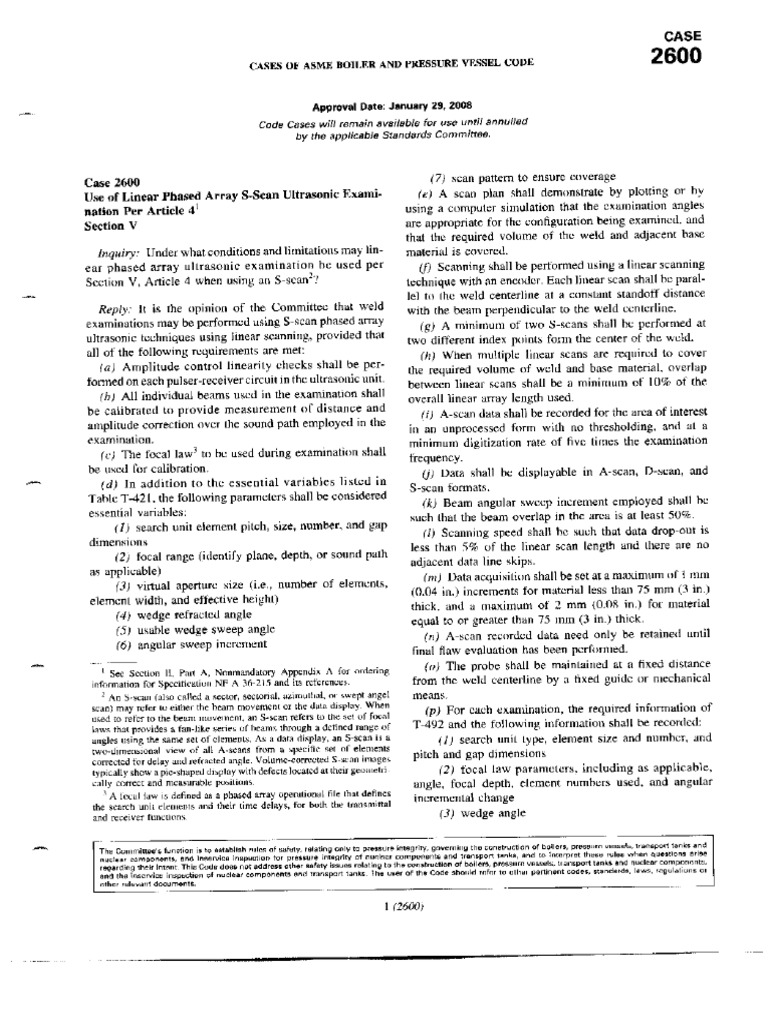 Caso Codigo 2600 Asme V Pdf