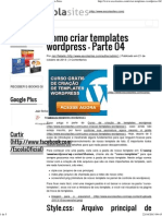 Como Criar Templates Wordpress – Parte 04