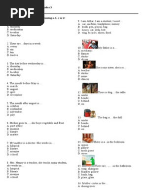 Get Soal Ukk B.inggris Kelas 3 Sd Dan Kunci Jawaban PNG