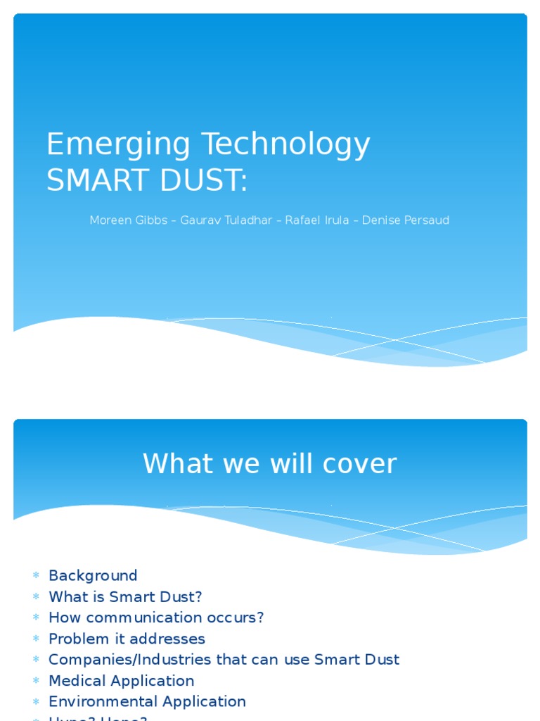 Smart Dust Presentaiton Technology Nanotechnology