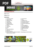 Androiddevelopment: Mode: Classroom Duration: 40 Hours Course Contents