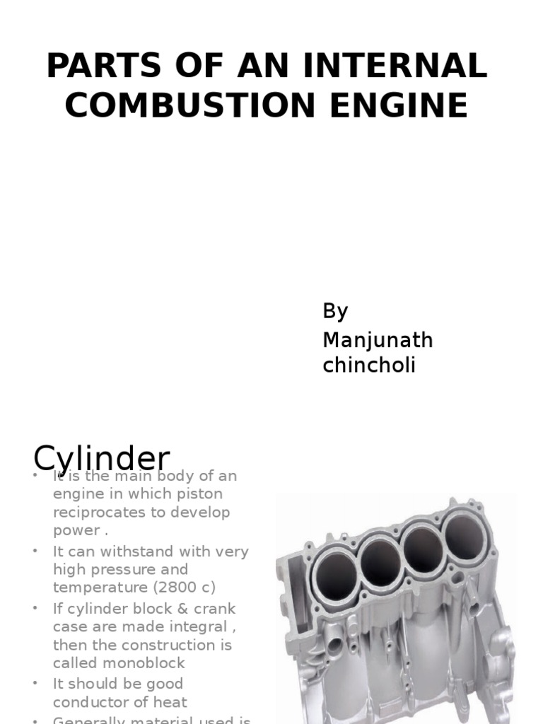 Internal Combustion Engine Parts Overview | PDF