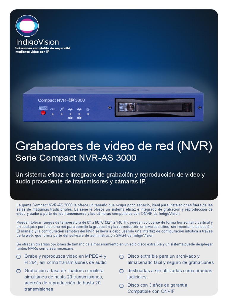 Introducción a los grabadores de video de red Compact NVR-AS 3000 de ...