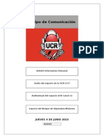 XVI Boletín Informativo Semanal UCR 2015 - Versión Online