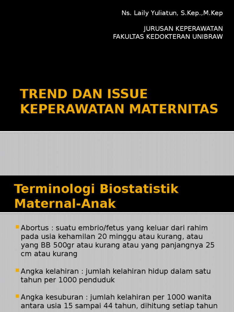 Trend Dan Issue Keperawatan Maternitas