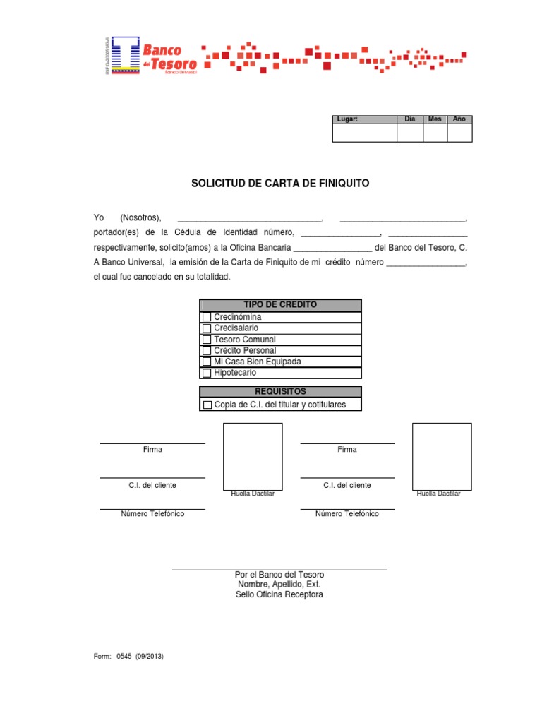 Solicitud de Carta de Finiquito OB.