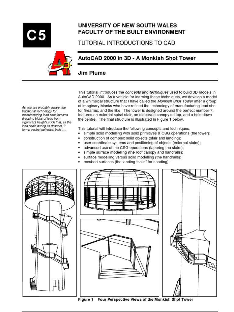 AutoCad Tutorial For 3D | PDF | Computers