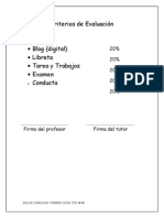 Criterios de Evaluación 1er Bimestre