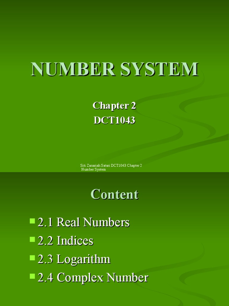 Chapter2 Number System | PDF | Numbers | Complex Number