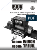 C80195 8,000lb Winch Owner's Manual