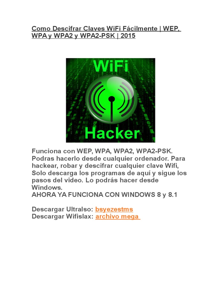 Como Descifrar Claves WiFi Fácilmente PDF Windows 10 Microsoft