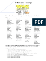 Energy Vocab & Slos