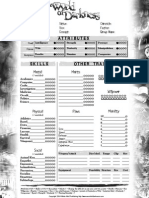 NWoD 2 Page Character Sheet Editable