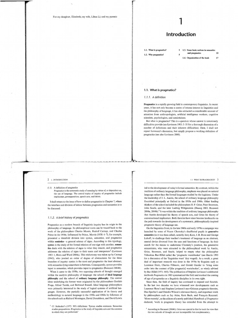 Introduction To Pragmatics | PDF