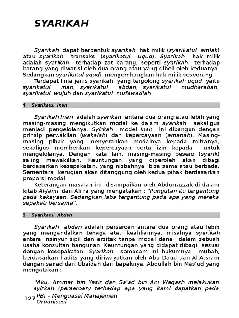 Contoh Akad Syirkah Oke