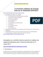 Évaluation Du Contrôle Interne Exercé en Matière de Rapports Financiers