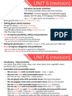 1 ESO: Unit 6 Revision