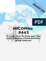 Guide To Draw and Test Micom P443 Using Omicron