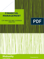 Financial Management: CVP Analysis and Leverage Analysis