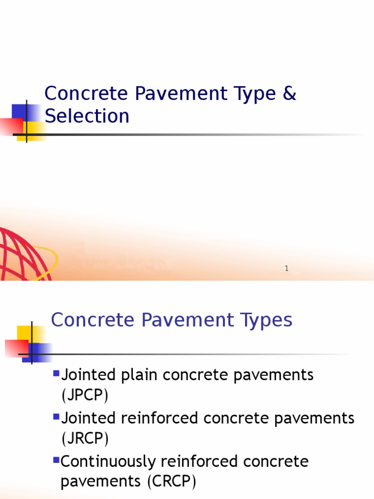 Rigid Pavement Overview - Concrete Type | PDF | Road Surface | Industries