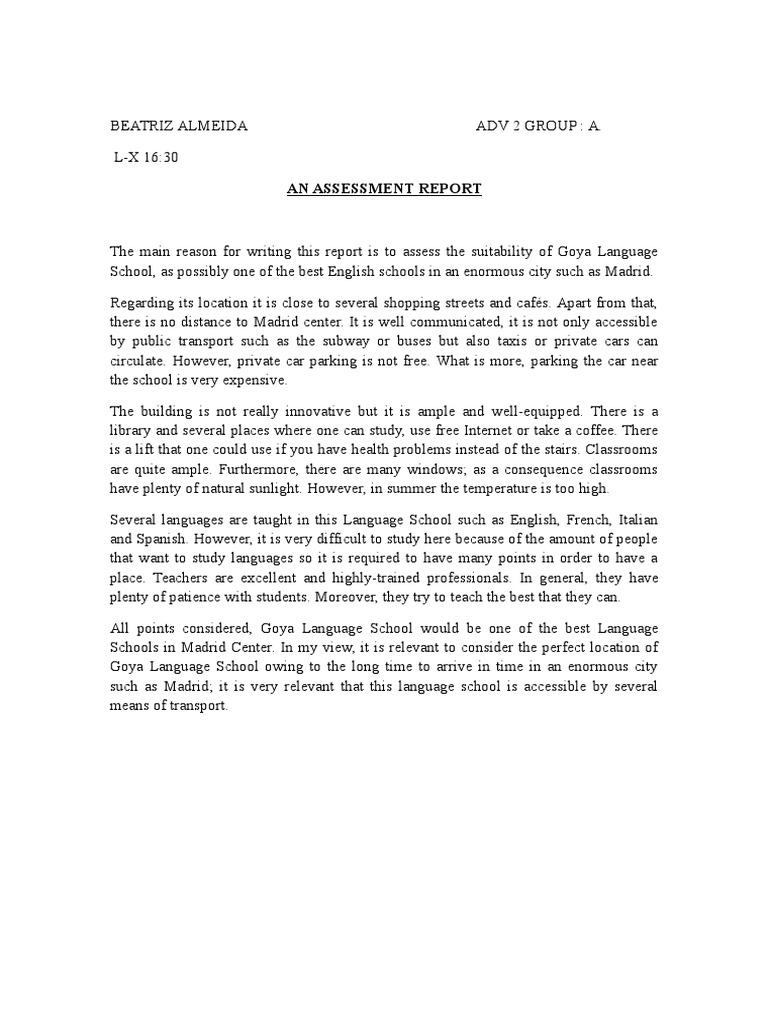 Assessiment Report Corregida | PDF