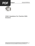 CDAC Sample Questions Answers