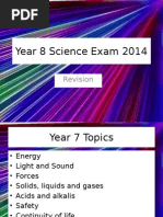 Year 8 Science Exam 2014