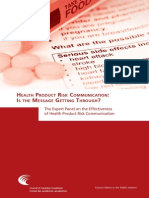 Health Product Risk Communication