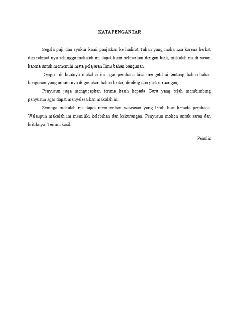 Makalah Bahan Bangunan Dinding Lantai Partisi Ruangan Makalah Bahan Bangunan Dinding Lantai Partisi Ruangan