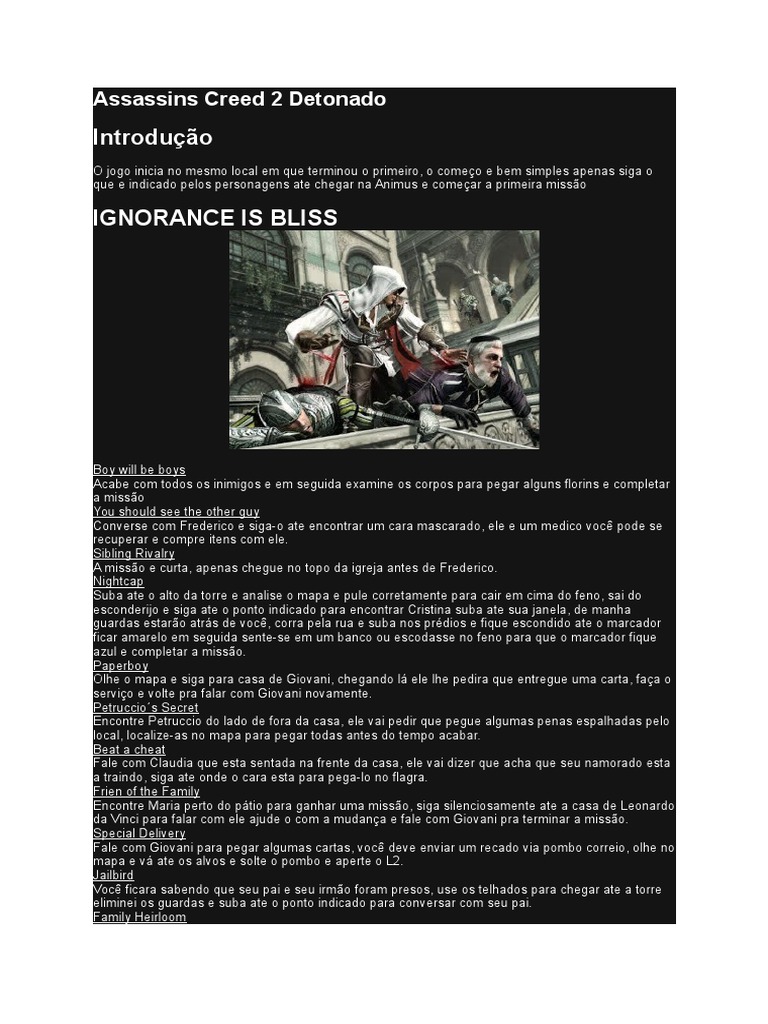 Detonado Assassin's Creed II, PDF, Leonardo da Vinci
