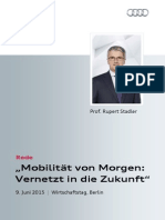 Rupert Stadler - "Mobilität von Morgen