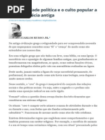 A Religiosidade Política e o Culto Popular a Baco Na Grécia