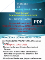 Paradigma Administrasi Publik