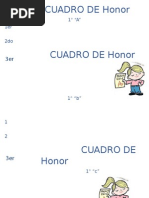 Formato de Cuadro de Honor