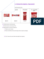 2 Investigation Supermarket (Kitkat) For Students