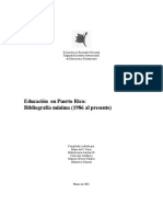 bibliografía mínima de Educacion en PR desde 1986