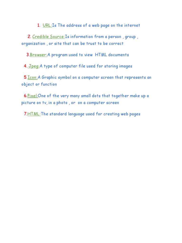 Web Terminology Explained: Key Terms | PDF | Technology & Engineering