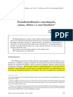 2 _Desindustrialização Conceituaçao Causas Efeitos e o Caso Brasileiro