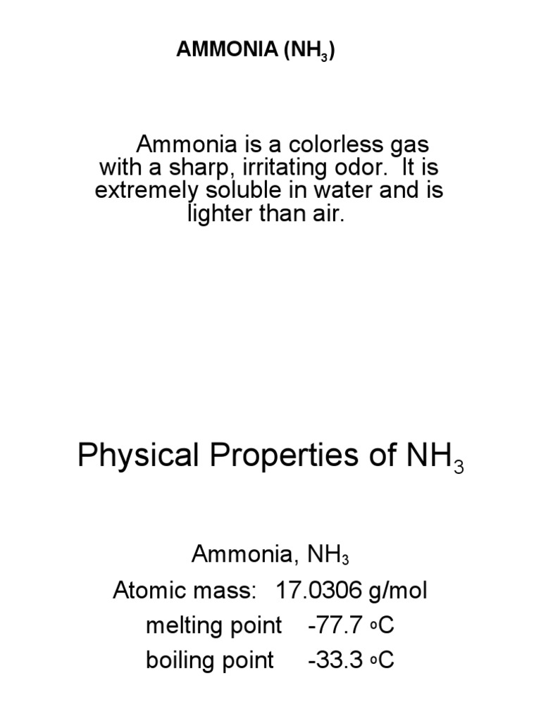 Ammonia 2 Pdf Ammonia Chemical Reactions