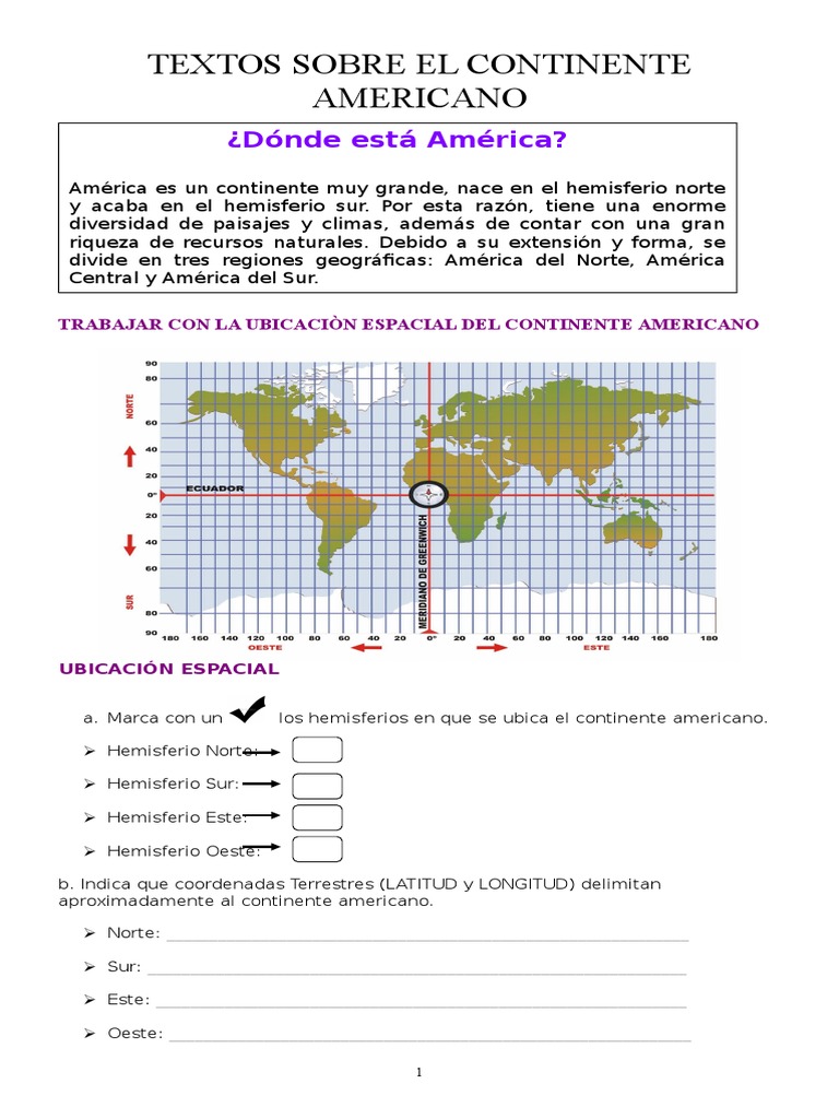 Exercicios Sobre O Continente Americano Com Gabarito