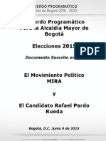 Acuerdo Programático Movimiento MIRA - Rafael Pardo 